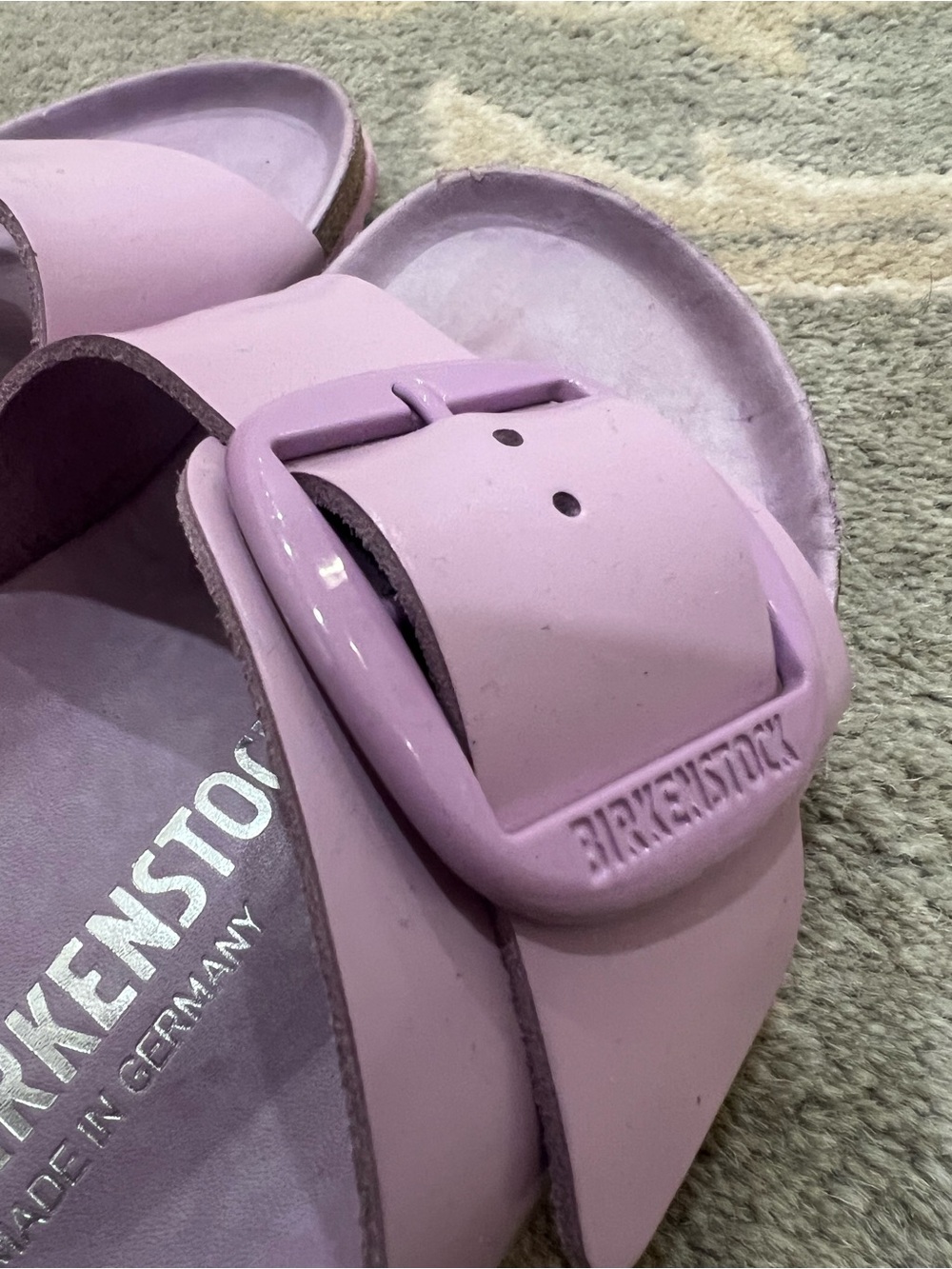 Birkenstock Madrid Single-Buckle Slide Sandals in Lavender Size 37 - Picture 13 of 14
